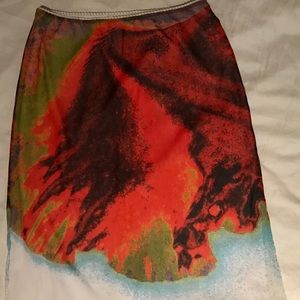 Vivienne Tam Landscape Graphic Skirt Vintage